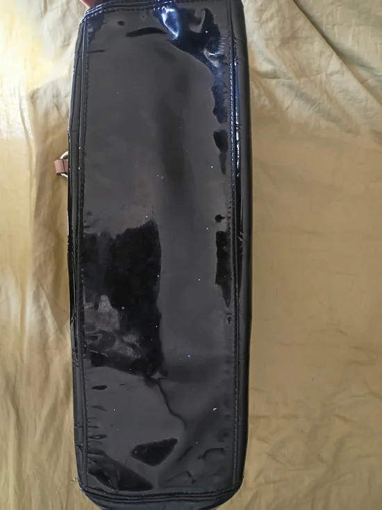 Coach Patent Leather Black Tote with Blush Trim - Picture 3 of 11